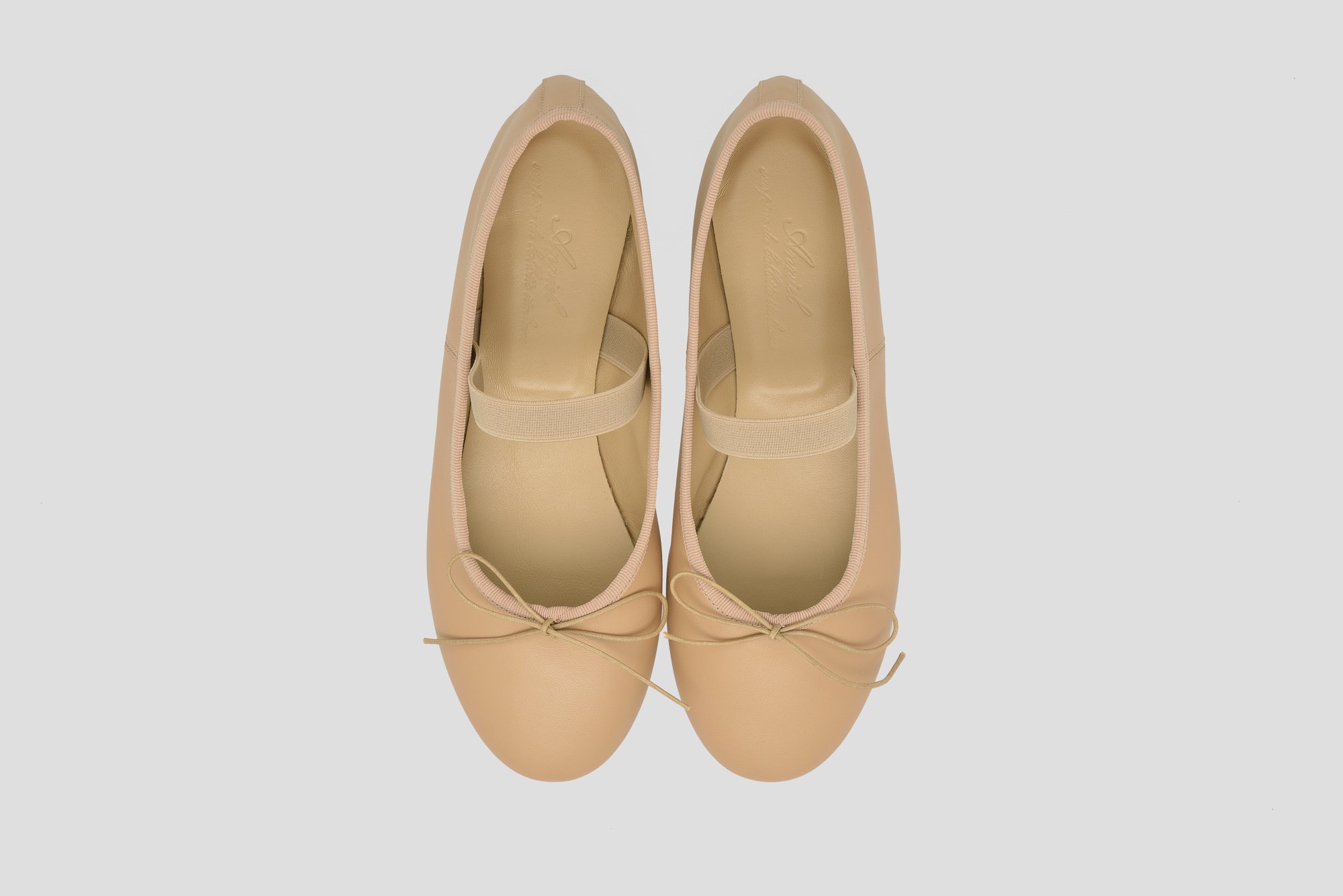 バレエシューズ ANNIEL SPORT Leather ballerina with animal pattern and elast BALLET FLATS — Anniel